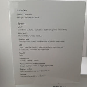 Google Chromecast Ultra "OG" Stadia Bundle